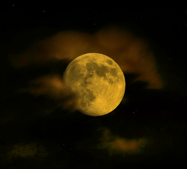 Clouded moon near side