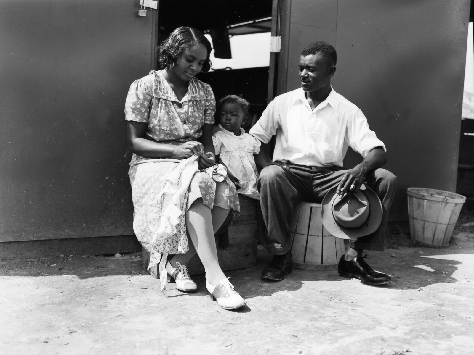 Councilman and family on the stoop of their house