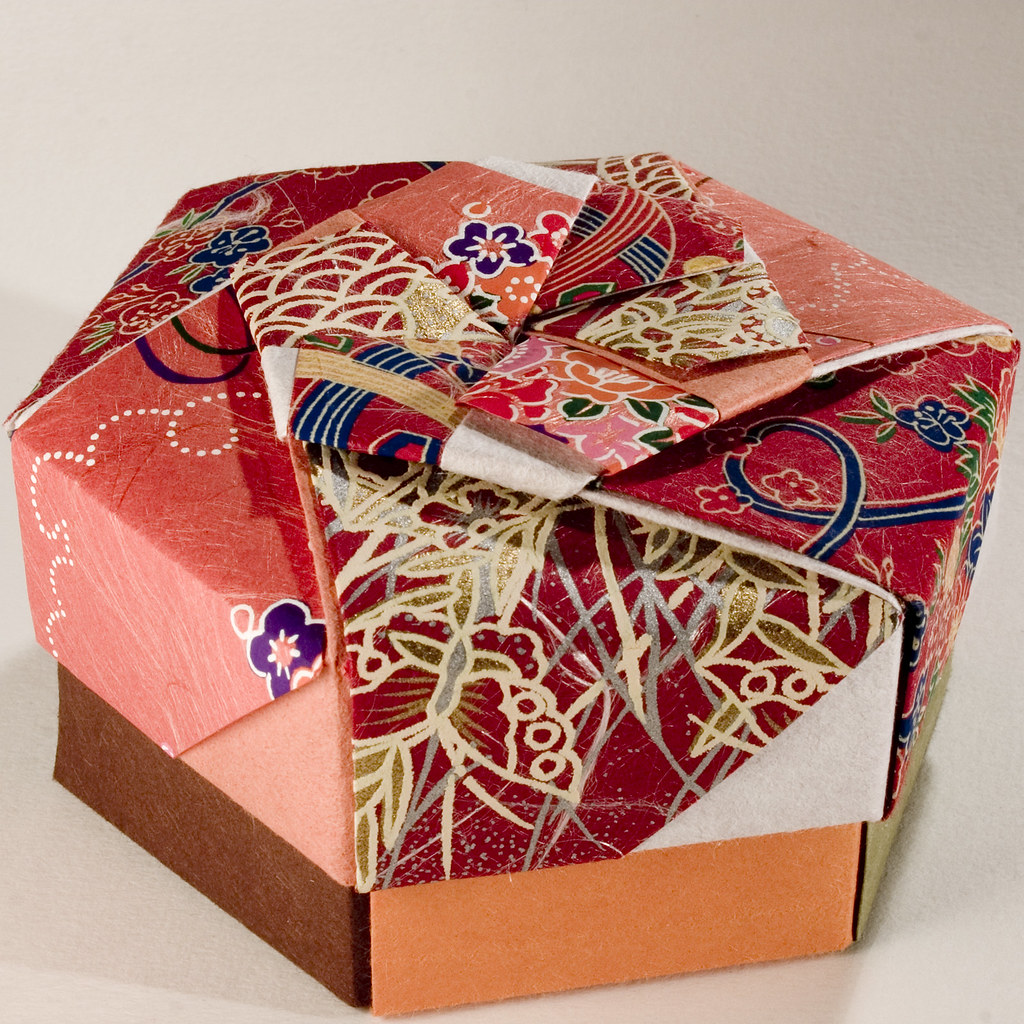 Decorative Hexagonal Origami Gift Box with Lid: # 10 | Flickr