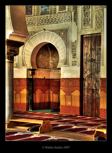 Inside the mosque Al-Qarawiyin  in the medina fez by *atrium09
