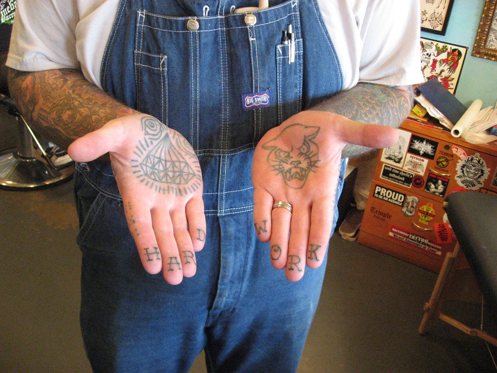 Palm and Finger Tattoos - 