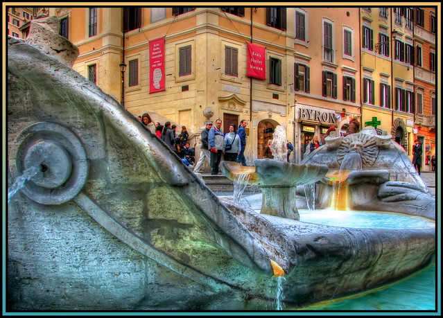 Cool fountain in warm Rome