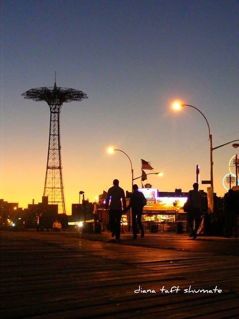 The Coney Island, NY Boardwalk at Dusk 2007