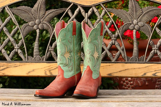 Green Ariat Cowboy Boots