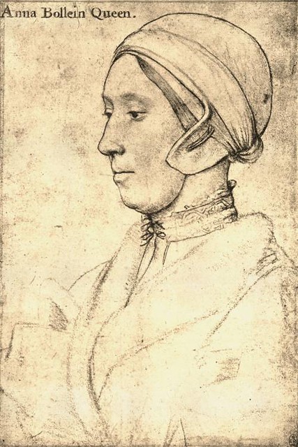 Holbein drawing of an unknown woman of the court of Henry VIII