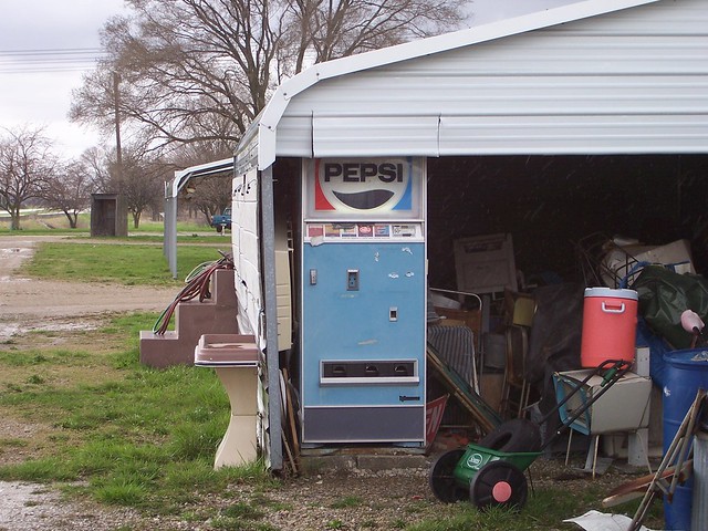Old Pepsi Machine in Garage