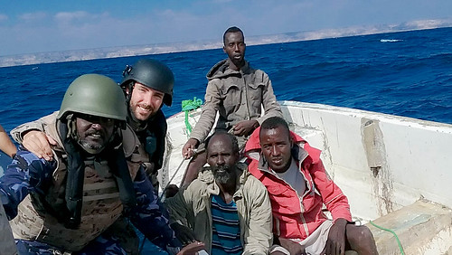 ESPS Relampagos Interpreter with Somali fishermen