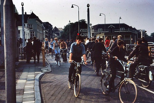 1966 Holland slide 353 Bicycle traffic Delft