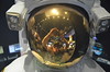 Smithsonian National Air & Space Museum: Modern spaceflight exhibit: Self-portrait in the helmet of the space suit from Space Shuttle mission STS-128 to the International Space Station (ISS) by Chris Devers