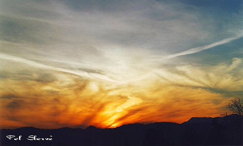 Yelllow Sunset - 2008 by Sberzè Design, To my room Schio (Vicenza) 
Prealpi Vicentine Silhouette, Veneto Italy 
Novembre 2007 - Canon EOS 30