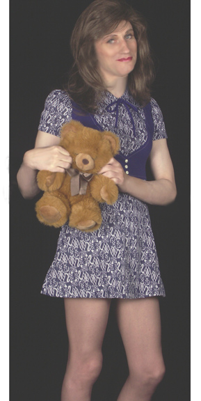 Vintage Mini Dress with Teddy Bear Doll