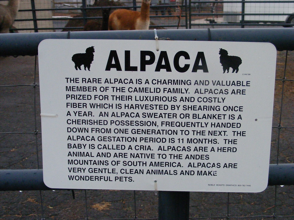 Alpaca Farm sign | Well, this says it all. | Dennis | Flickr