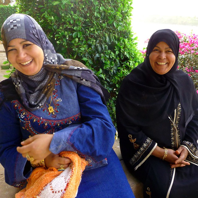 friendly Aswan ladies on a day trip to Kitchener's island