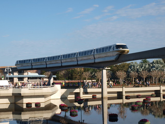 Monorail at Epcot 2014 Flower and Garden Show