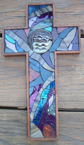 cross-teal purple | cross with Lisa Peters raku tile | Linda T. | Flickr
