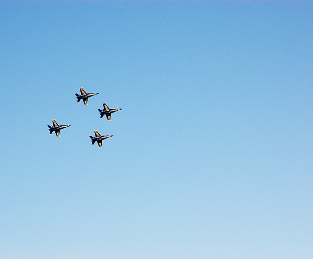 Blue Angels as seen from Tank Hill