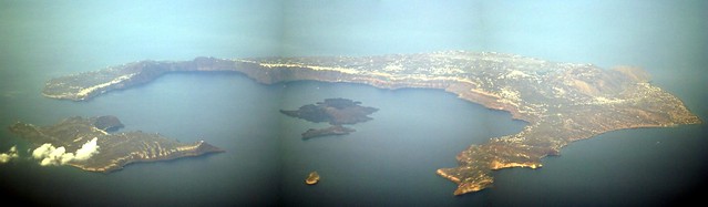 Thira (Santorini) From Above! Awful Panorama, Beautiful Island!!