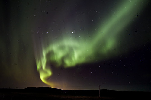 Aurora borealis by Jón Óskar.