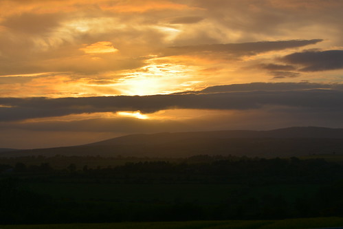 county cork ireland irish scenery countryside sunset over bride valley