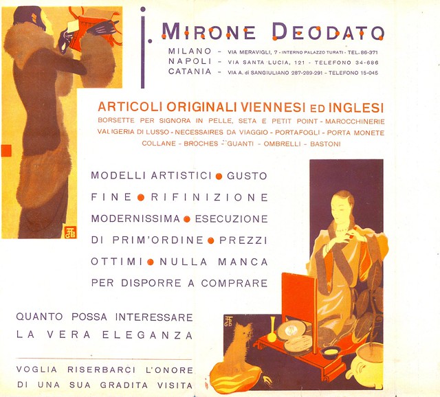 Brochure: Mirone Deodato - Articoli Originali Viennesi ed Inglesi