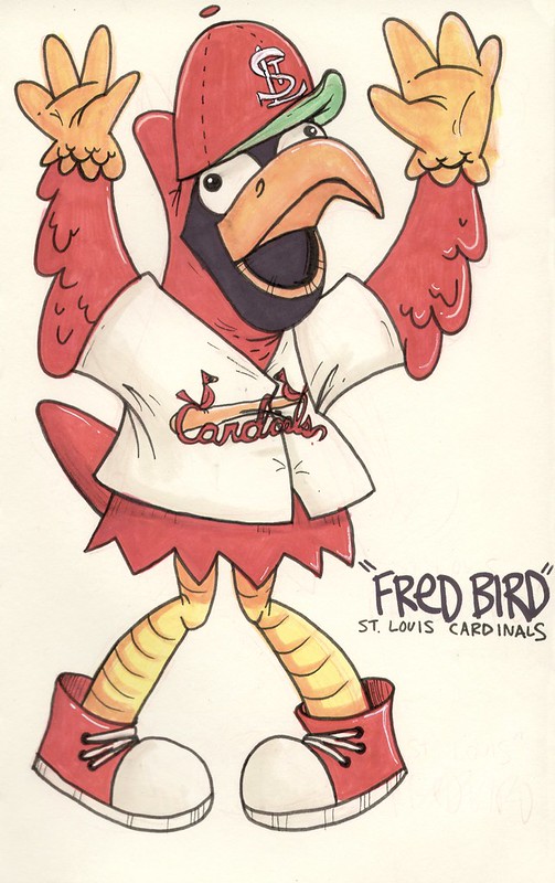 Fred Bird - St. Louis Cardinals, Baseball mascot tribute #8…