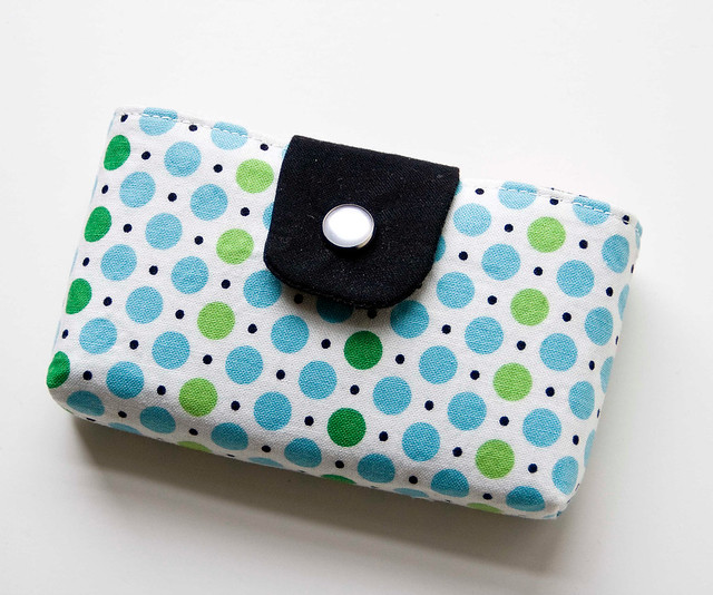 Blue & Green Dots Snappy Tissue Cozy