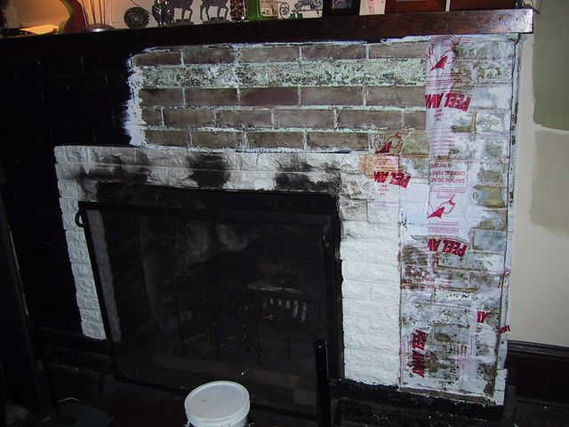 This is why you shouldn't paint over a fireplace