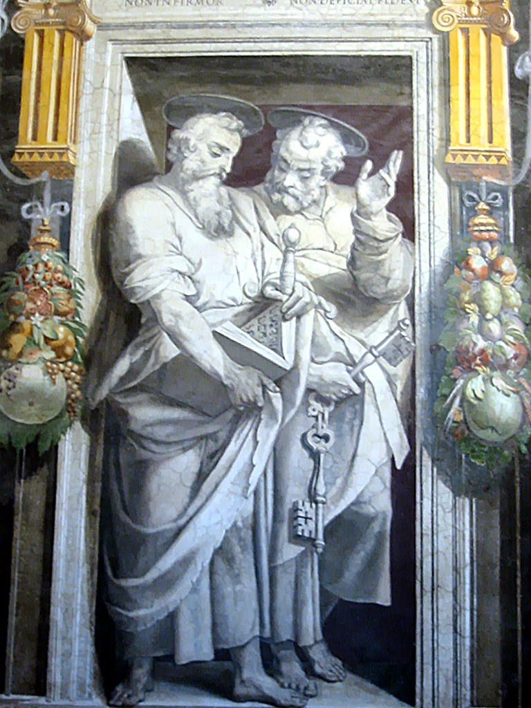 Vatican Museum, Saint Paul and Saint Peter, Room of the Chiaroscuri - Vatican Art - By Raffaello Santi Sanzio