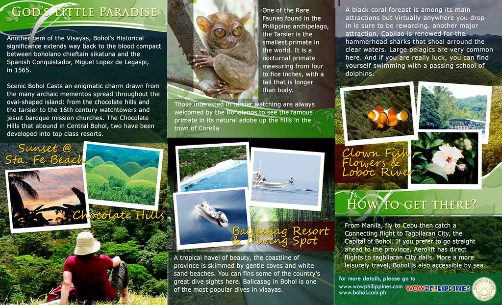 travel brochure in bohol tagalog