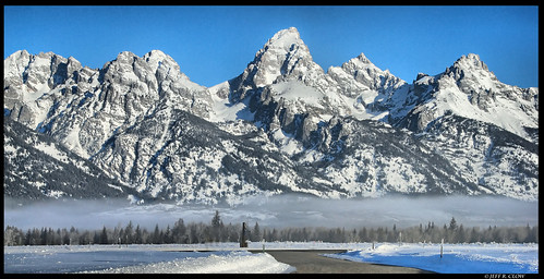 A Winter Road to the Tetons by Jeff Clow