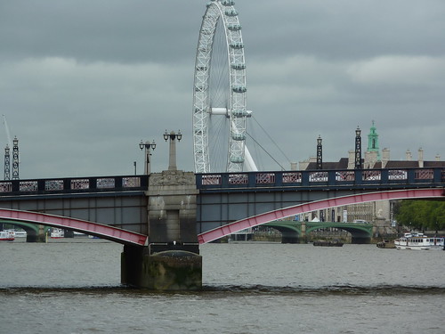 lambeth bridge & london eye desaturated by cloudy skies by russkie