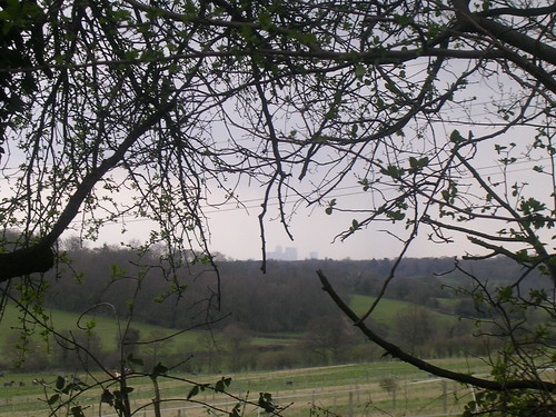 Canary Wharf in distance Upper Warlingham to Hayes