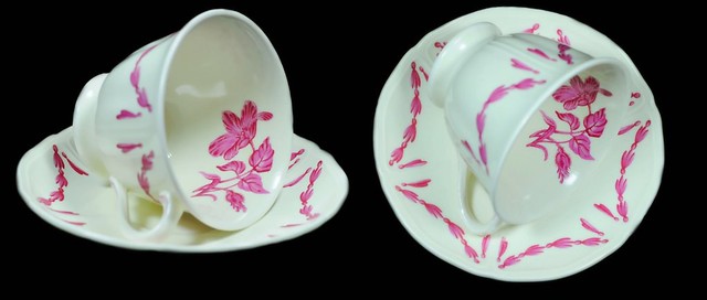 Pink and White Tea Cup