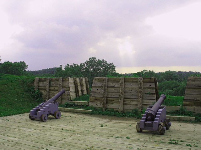 Cannon placements at Ft, Meigs