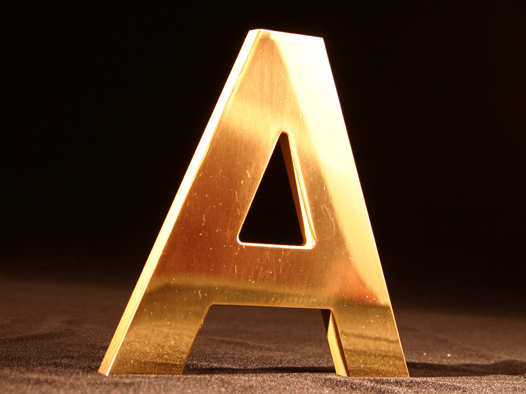 Cut brass letters with brushed finsih | Waterjet cut, brass … | Flickr