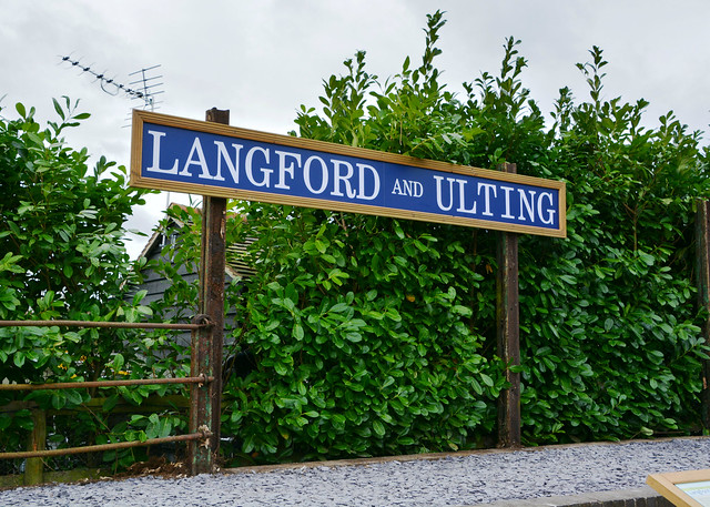 Langford and Ulting Halt Running In Board Platform Sign