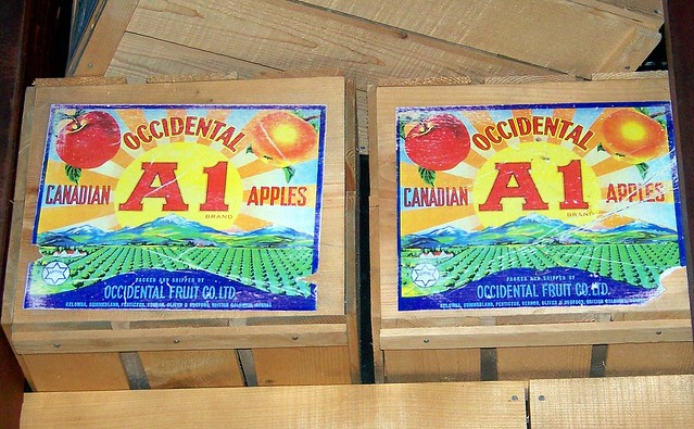Vintage B.C. apple crates