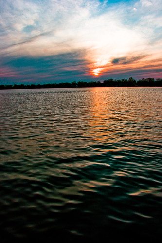 Sunset on Lake Wilcox by Dr. Ilia, sunset sky sun lake ontario canada 20d mill water clouds spring pond may aurora wilcox vaughn 2008 r