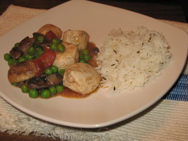 Chicken Ragout & Cumin Scented Rice