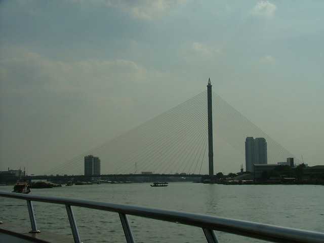 Rama VIII Bridge from the Chao Phraya River