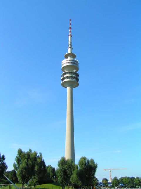 Tower in the Olympic Park in Munich, Bavaria, Germany