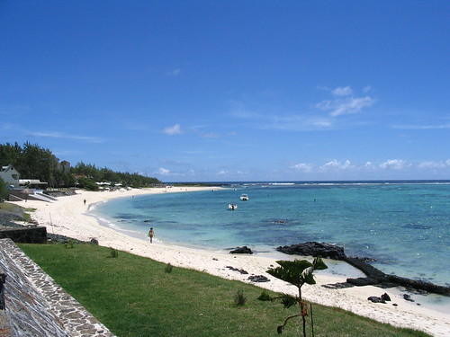 blue beach nature rock landscape mauritius whitesand bluewaters eastcoast troudeaudouce