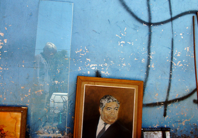 Self-portrait in Franklin Flea Market, Santiago, 2007