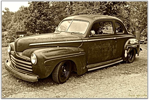 bw sc sepia rust antique fat faded hotrod scallop patina ratrod moonshine selectivecolor nsra ridgerunner 47ford fatfendered 46ford fatfender 48ford
