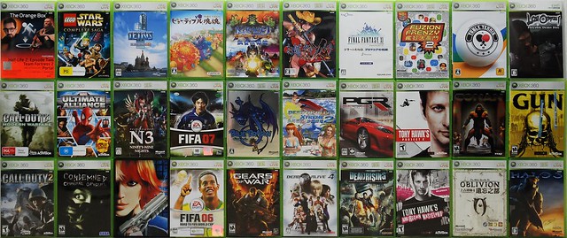 My Xbox 360 games collection (April 2008)