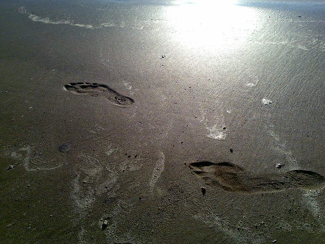 Bare Foot Walk On Beach