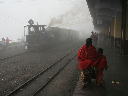 Mist at Darjeeling train station 1