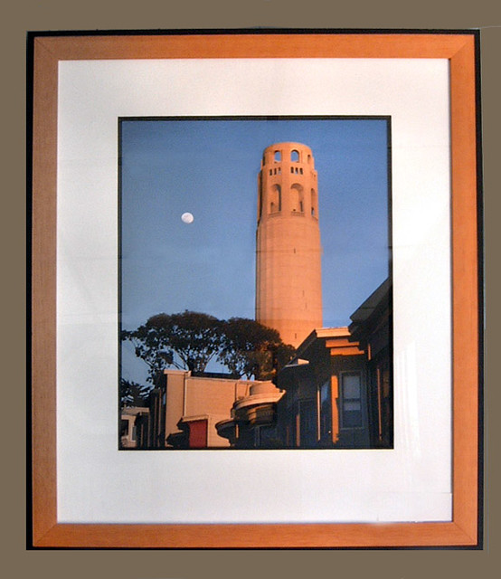 Coit Tower with Moon,