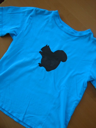 squirrel freezer paper stencil | by Dayben
