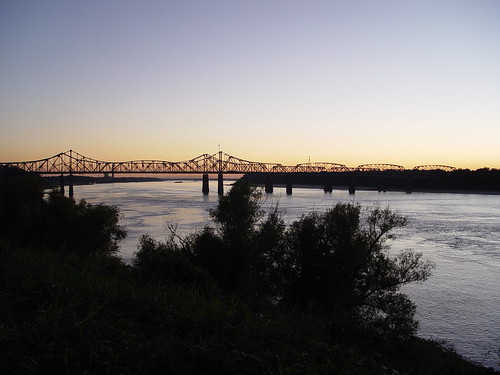 bridge sunset mississippi vicksburg
